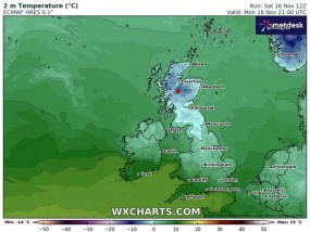 英国降雪预报显示英国将迎来最大降雪，8个城市受灾最严重